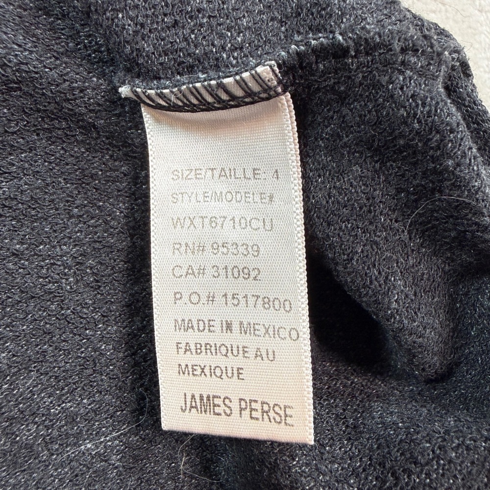 James Perse Standard Charcoal Heather Gray Boat Neck Long Sleeve Midi Dress 4 L - Picture 4 of 8